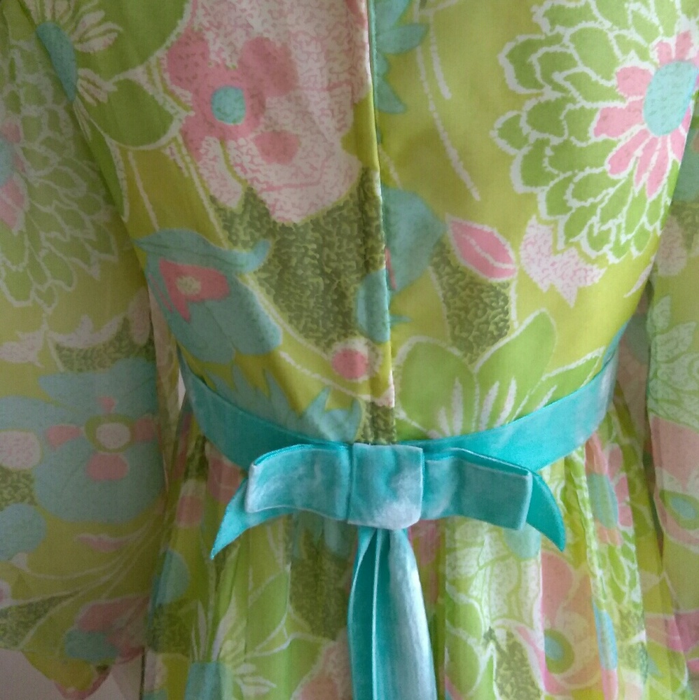 Vintage 70's Floral Maxi Dress: Emma Domb - Picture 6 of 8